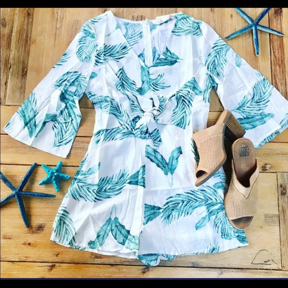 Palm Print Romper